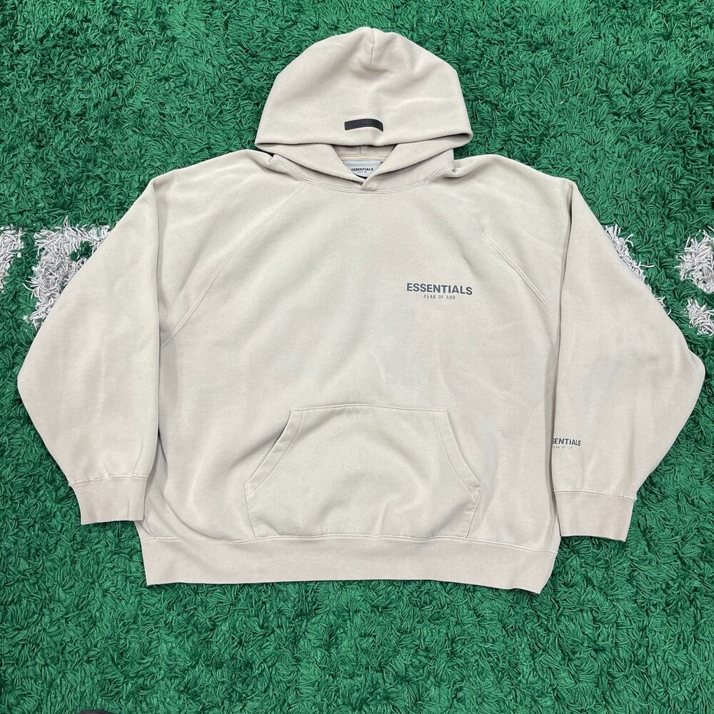 Fear of God Essentials x SSENSE Pullover Hoodie Green Concrete size XL B13